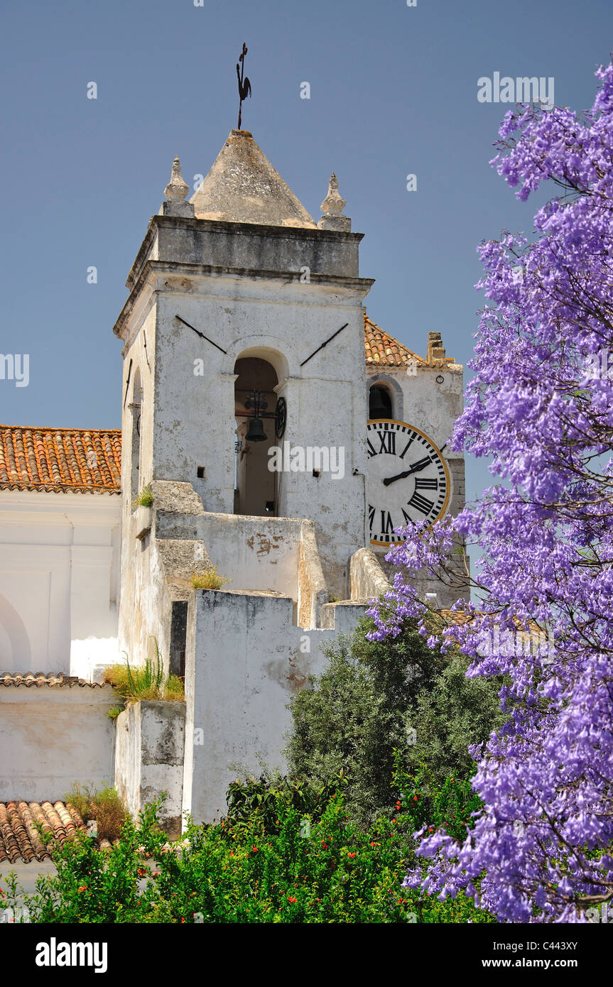 Bell Tower, Igreja de Santa Maria do Castelo, Tavira, Algarve Region, Portugal Stock Photo