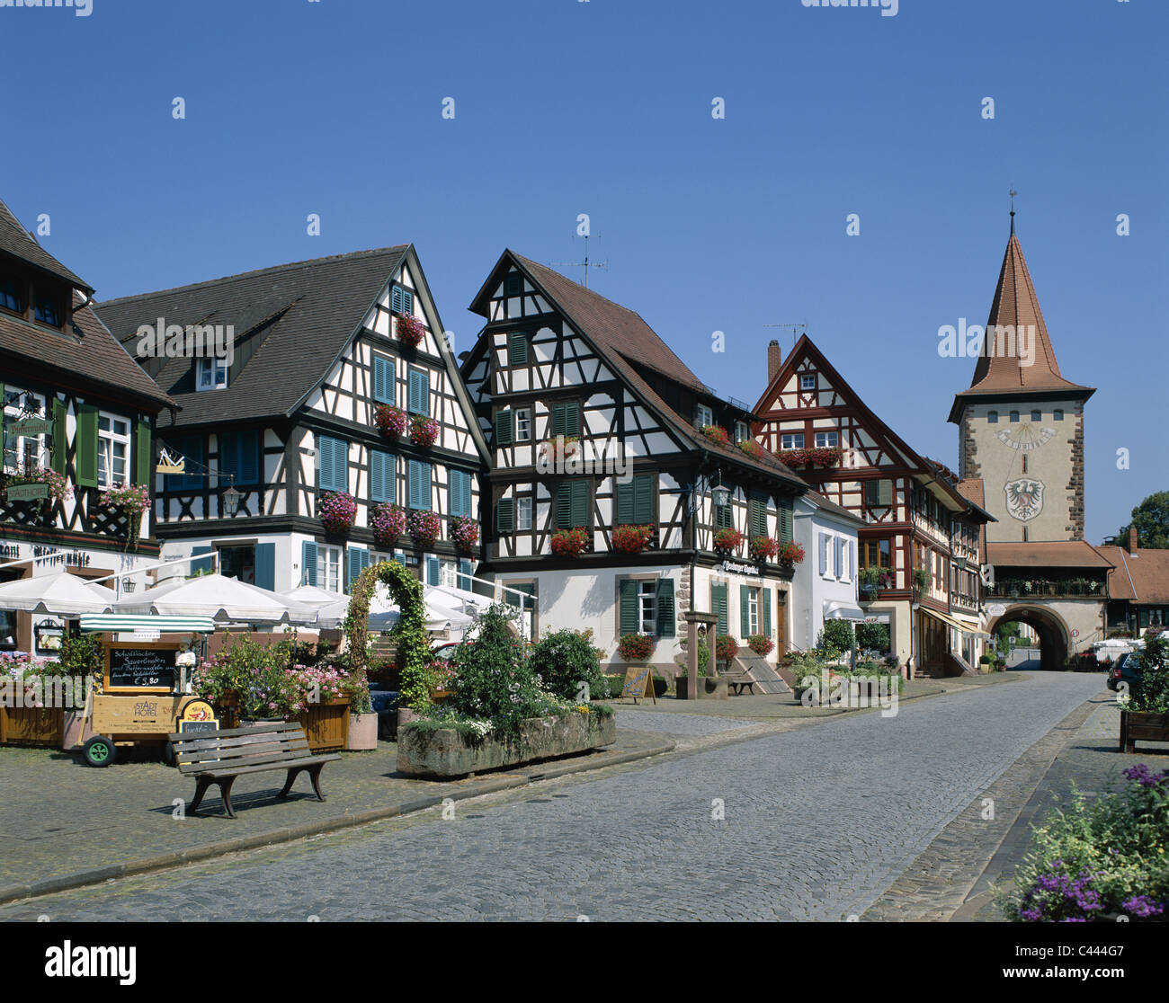 Baden Wurttemberg Black Forest Empty Road Gegenbach Germany