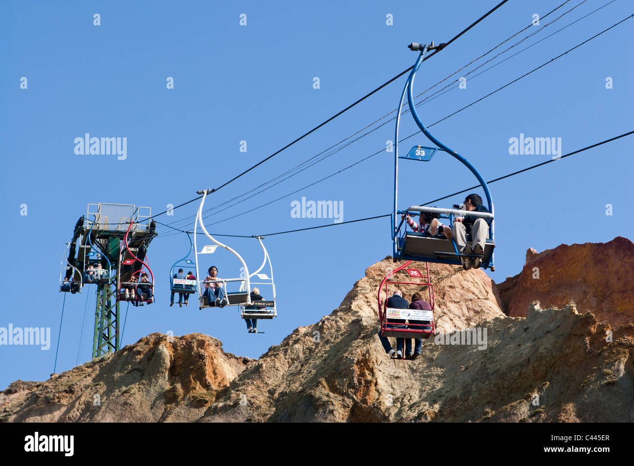 Chair lift alum bay hires stock photography and images Alamy