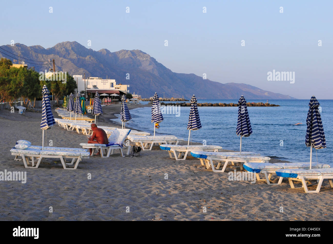 beach in Kardamena - Kos Island - Dodecanese - Greece Stock Photo