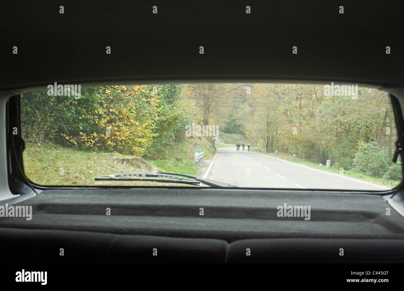 car rear window view Stock Photo Alamy