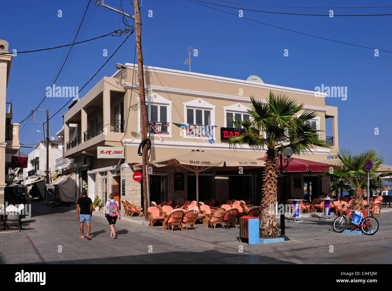 street scene in Kardamena, Kos Island, Greece Stock Photo