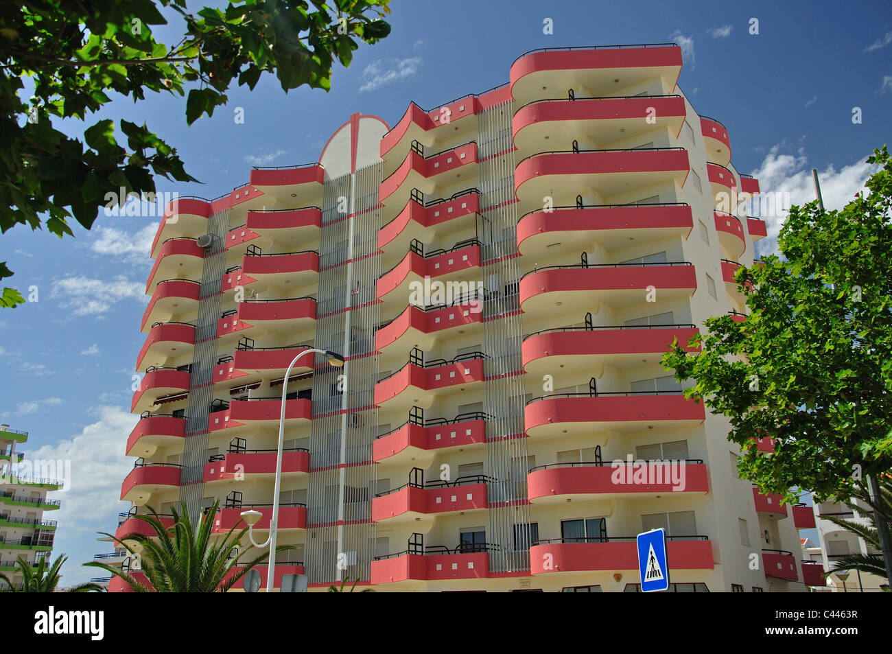 Beachfront apartment building, Monte Gordo, Vila Real de Santo António Municipality, Faro