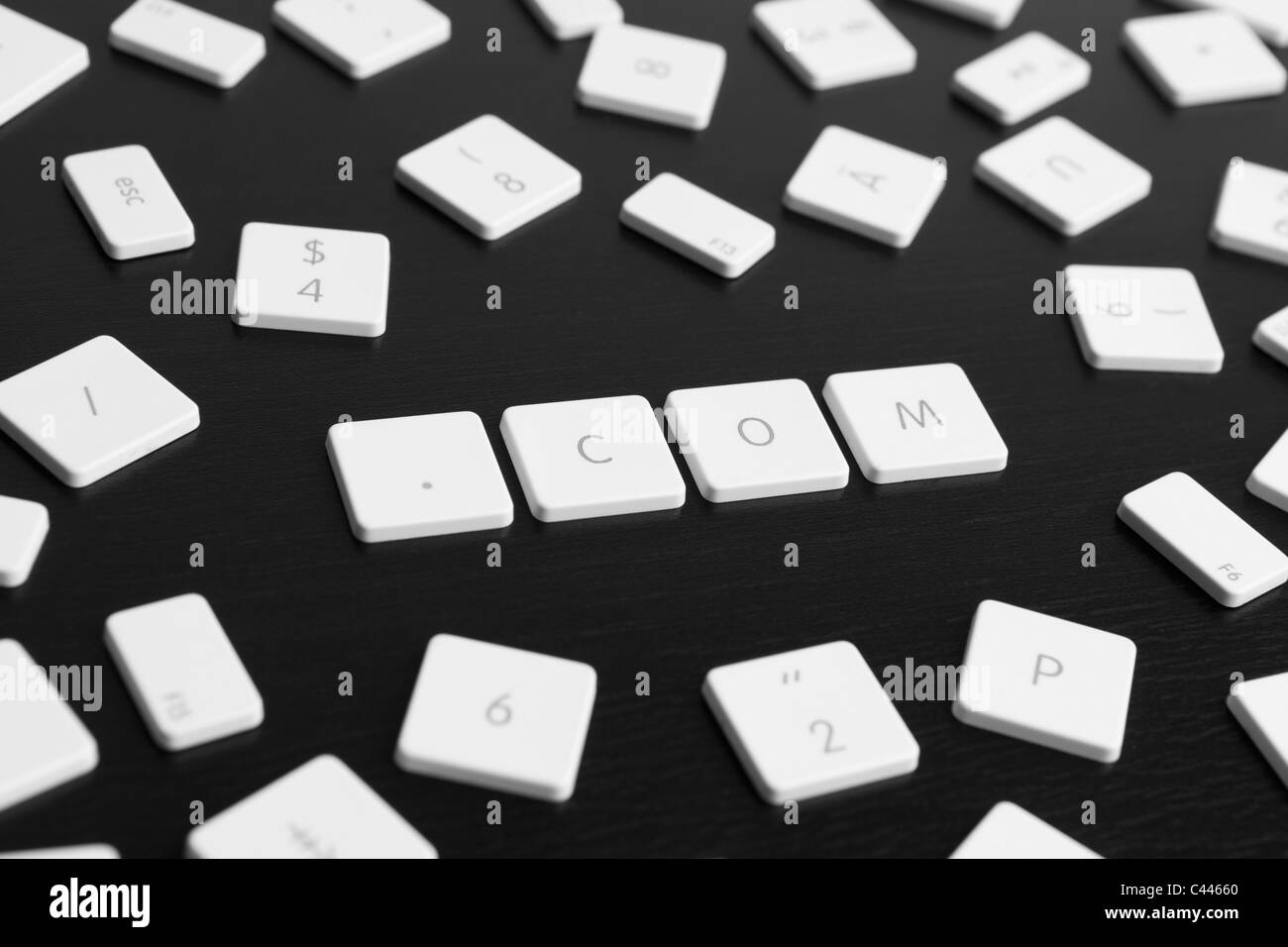 Computer keys spelling .COM Stock Photo
