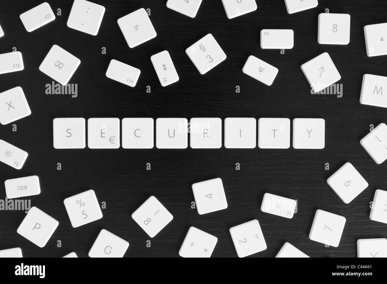 Computer keys spelling SECURITY Stock Photo