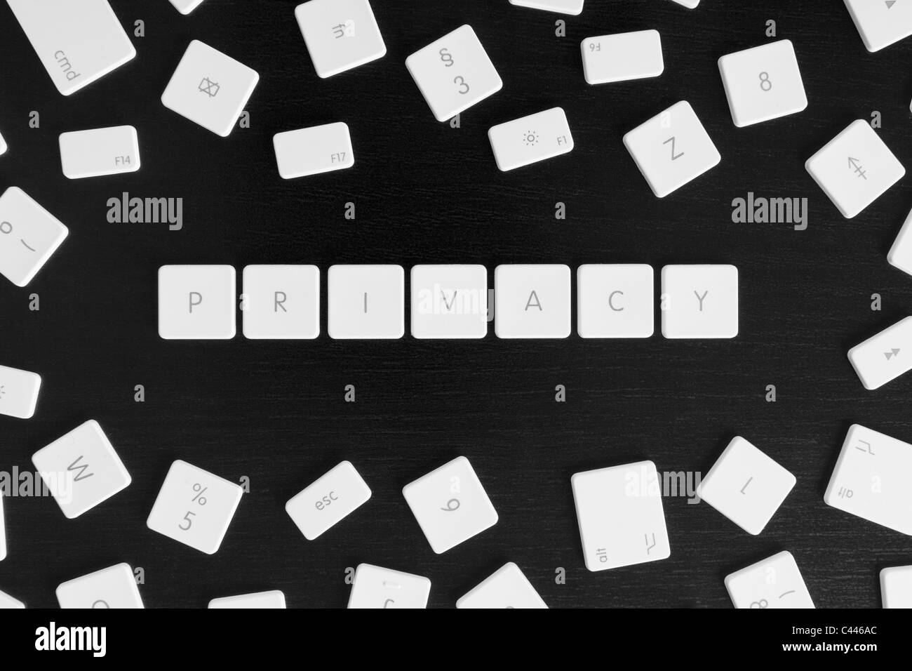Computer keys spelling the word PRIVACY Stock Photo