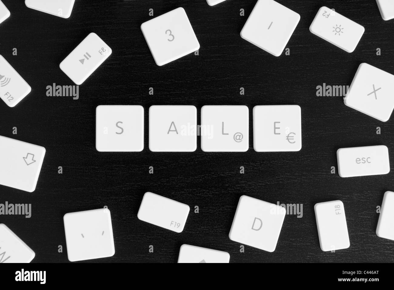 Computer keys spelling the word SALE Stock Photo Alamy