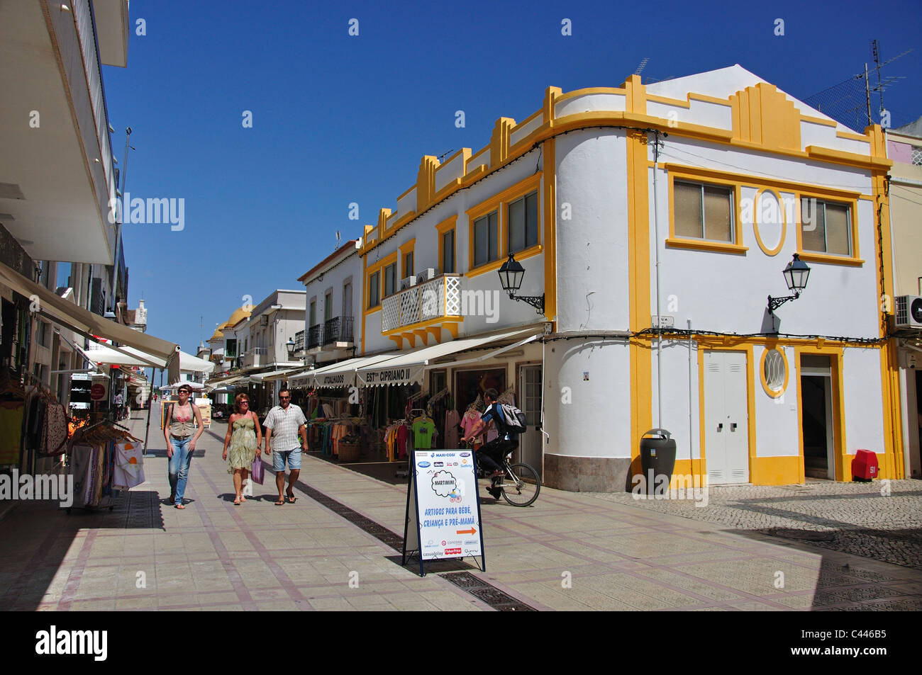 Rua Dr Teófilo Braga, Vila Real de Santo António, Faro District, Algarve Region, Portugal Stock Photo