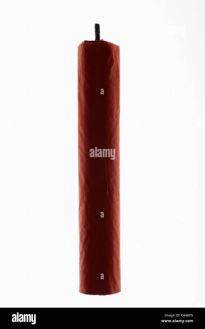 A stick of dynamite, close-up Stock Photo