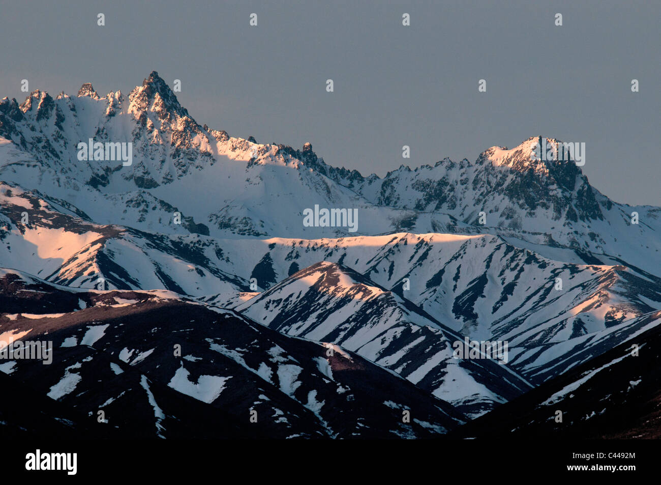 Alaska Range, Denali National Park, Alaska, North America, USA, landscape, mountains Stock Photo