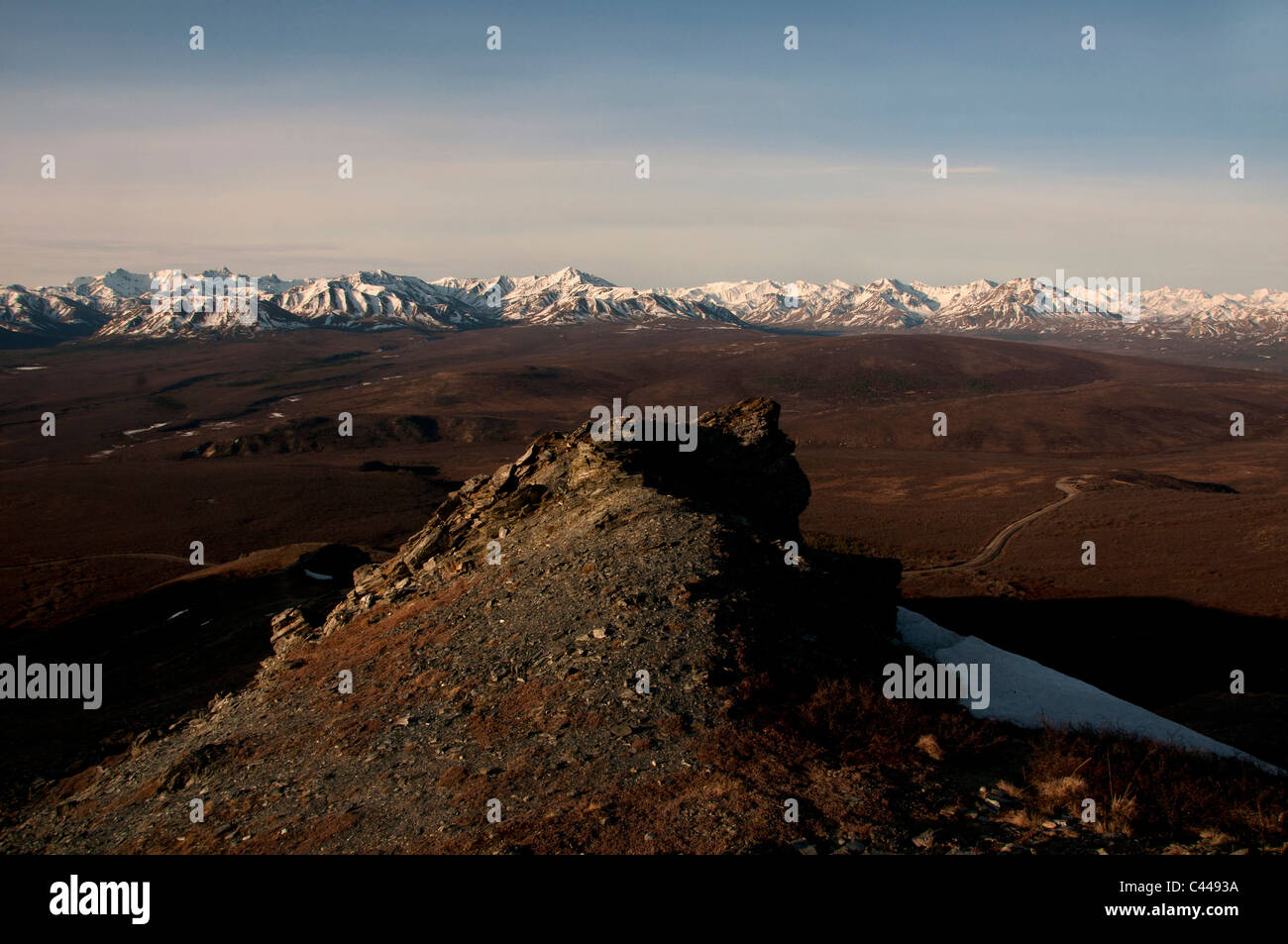 Alaska Range, Denali National Park, Alaska, North America, USA, landscape, mountains Stock Photo