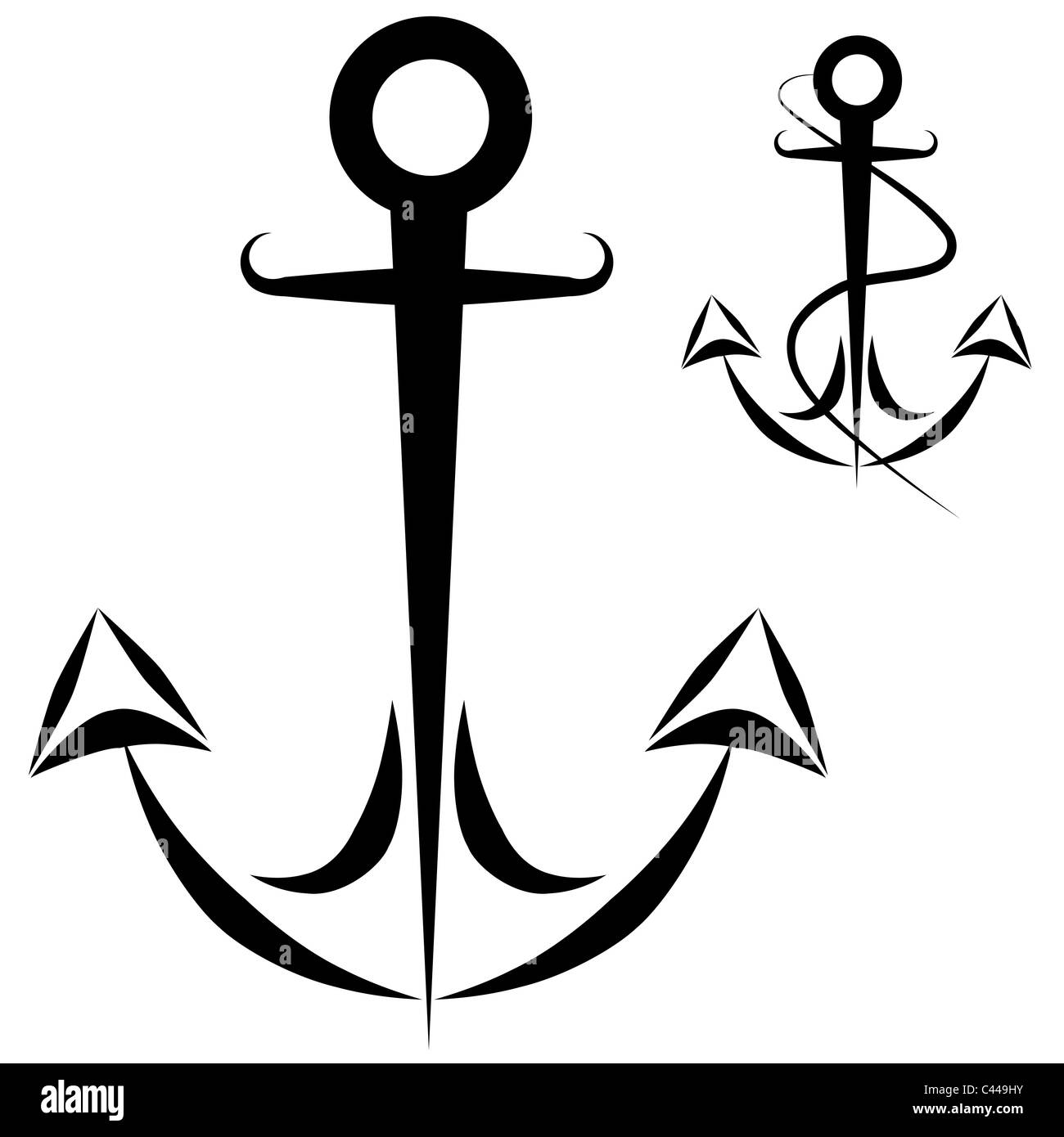 An image of a stylized anchor chain rope set Stock Photo Alamy