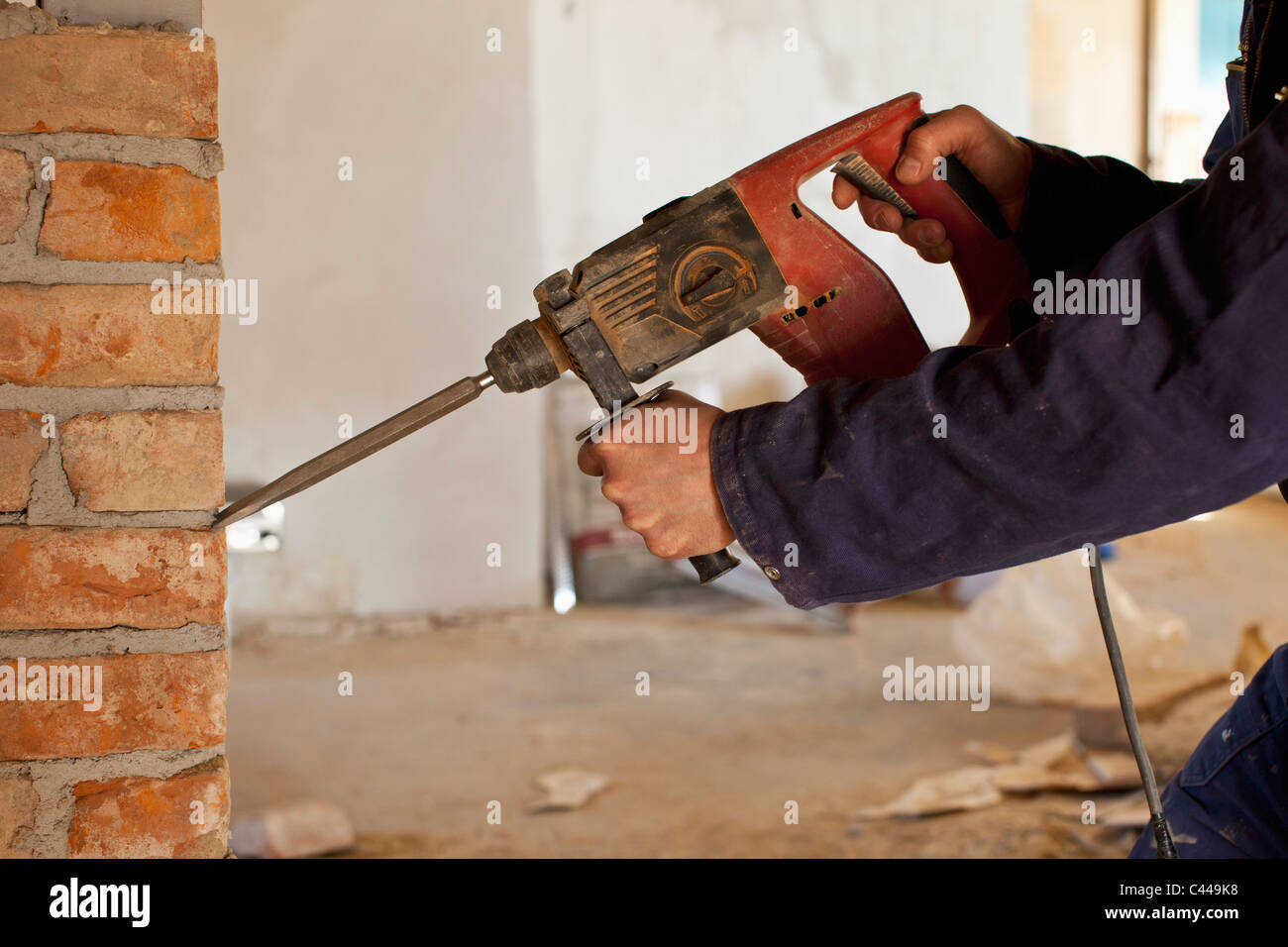 Jackhammer Construction Worker High Resolution Stock Photography and