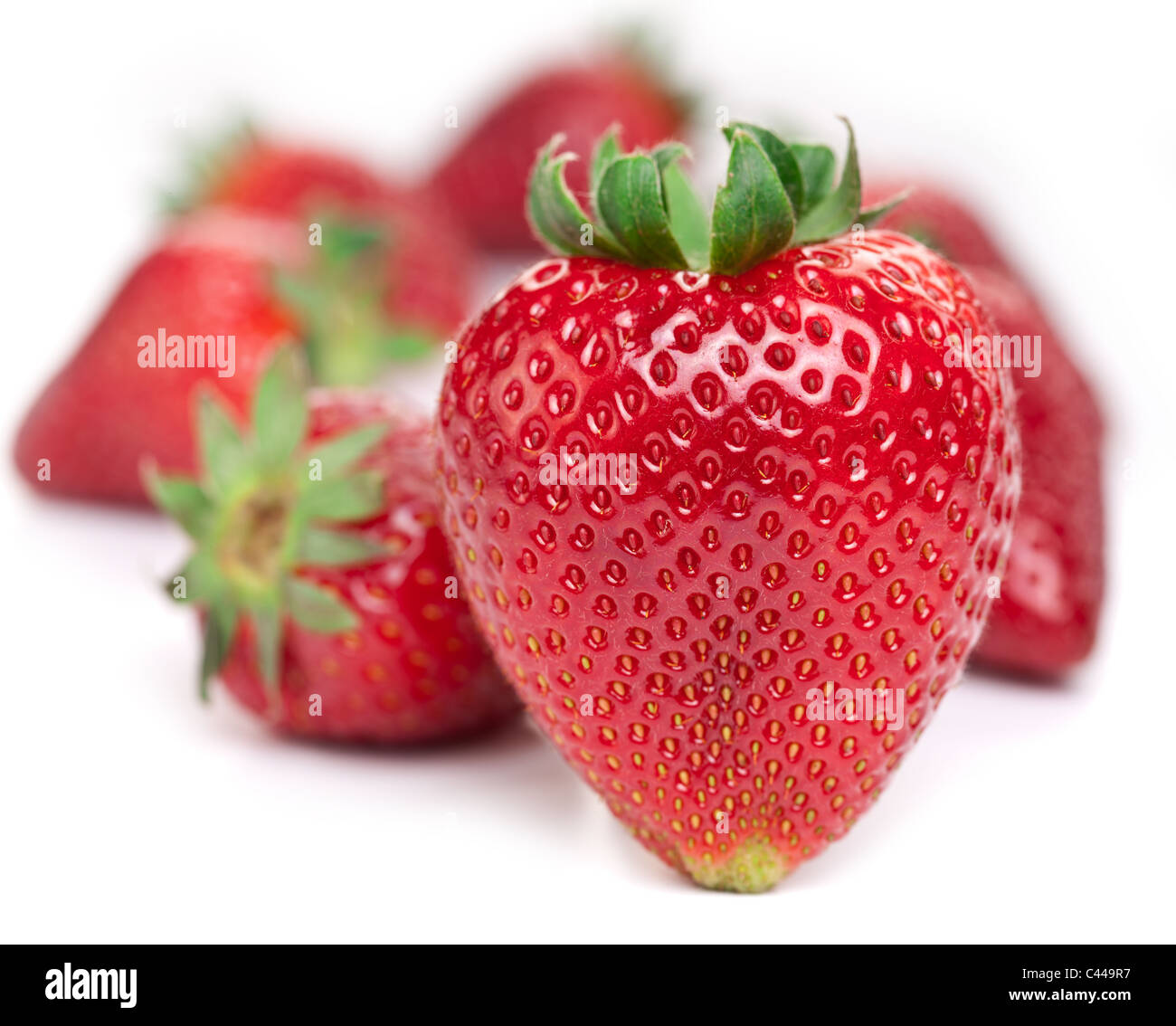 Appetizing strawberry. Isolated on a white background Stock Photo - Alamy