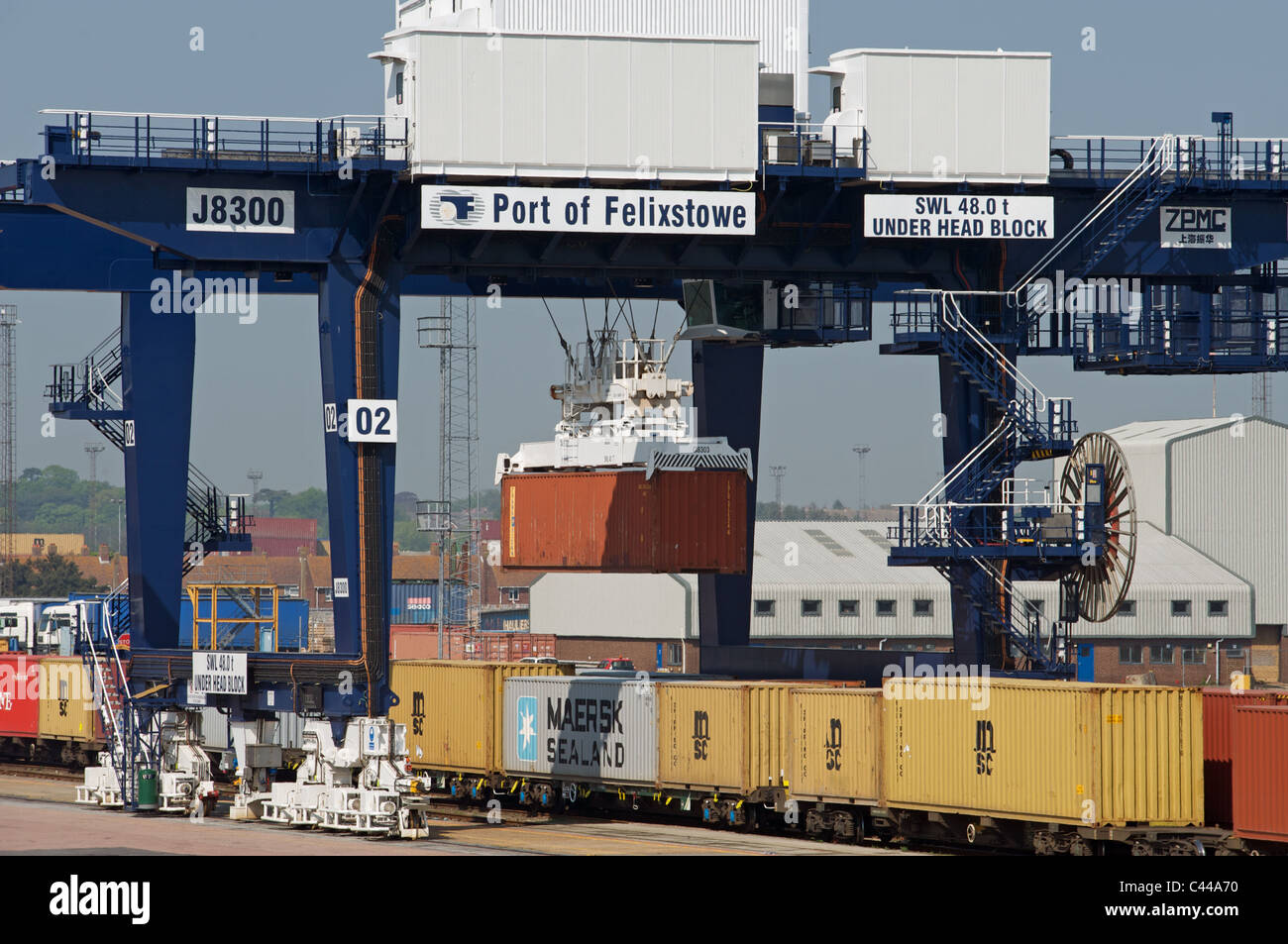 Rail freight terminal, UK Stock Photo Alamy