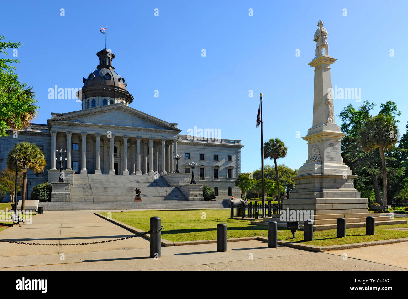Columbia South Carolina Buildings Statues and Landmarks on the State Capitol Capital grounds SC