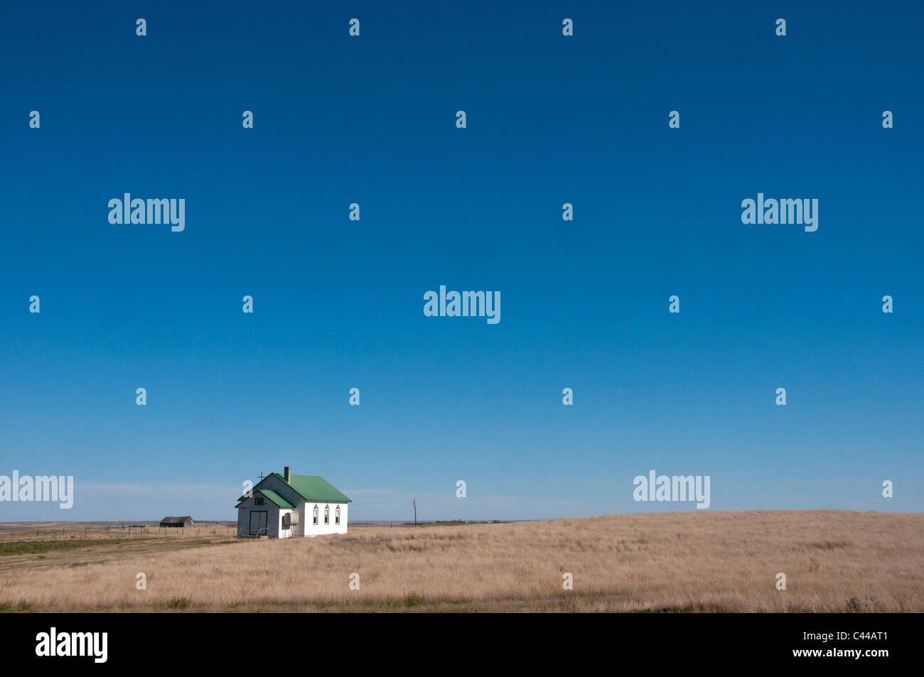 house, prairie, Southern Sasketchewan, Canada, North America, lonely, landscape Stock Photo