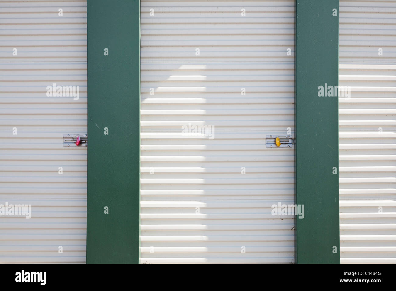 Locked storage units at a self storage facility Stock Photo Alamy