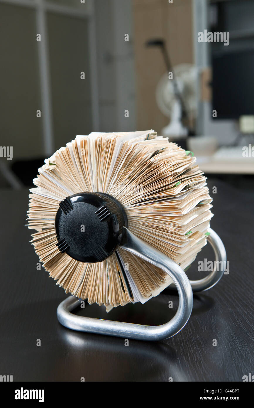 Rotary card file Stock Photo Alamy