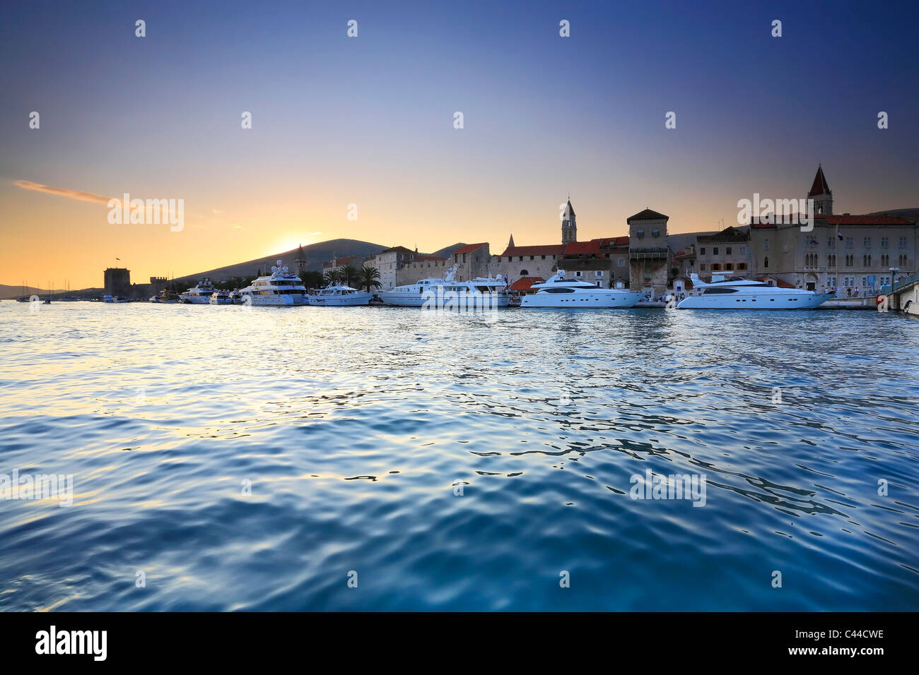 Trogir at sunset - Croatia Stock Photo