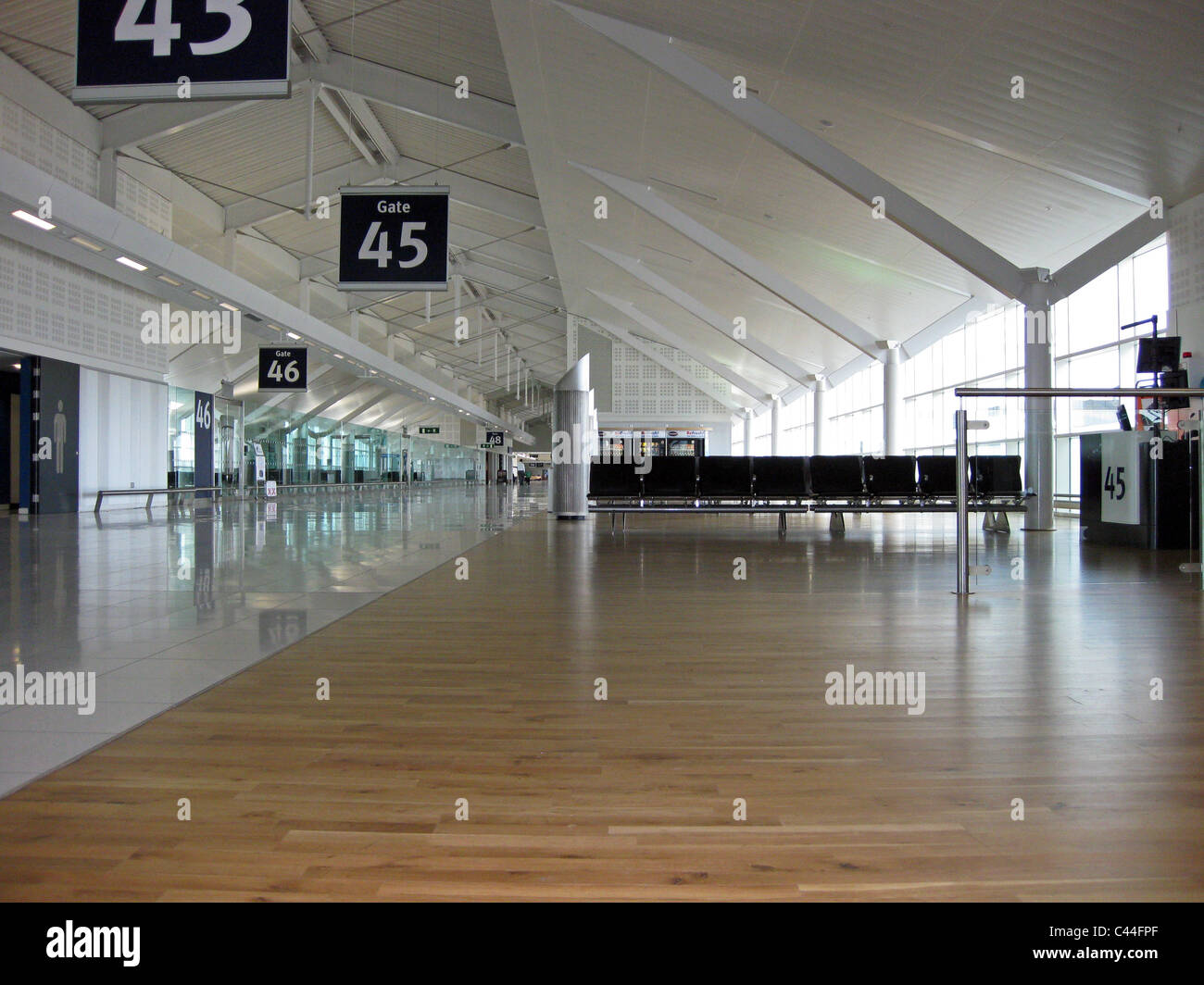 Gates inside the international pier, Birmingham Airport, Birmingham ...