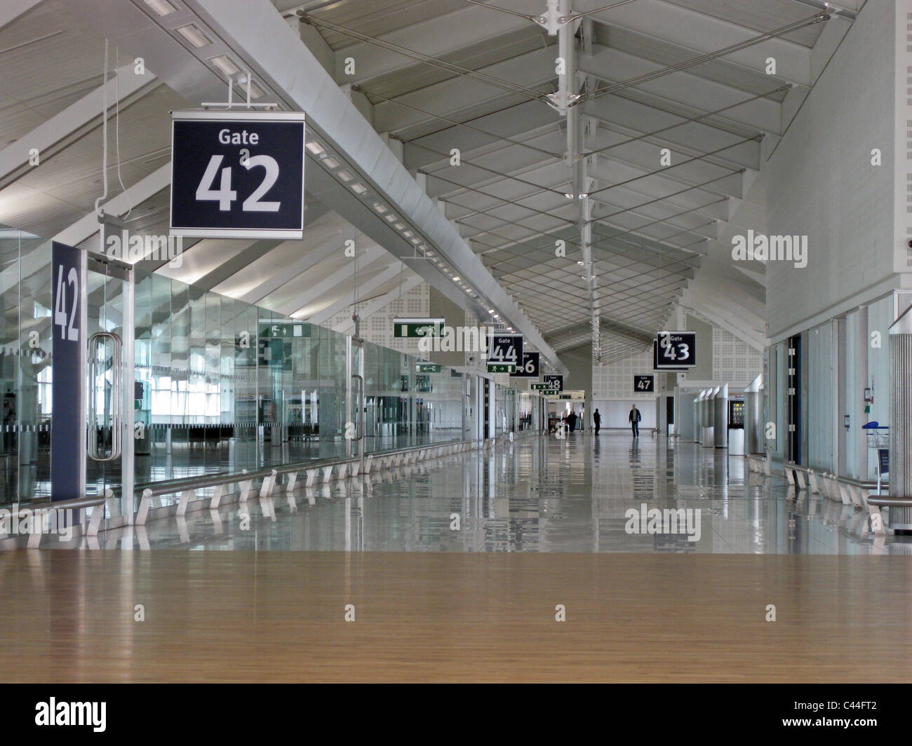 Gates inside the international pier, Birmingham Airport, Birmingham ...