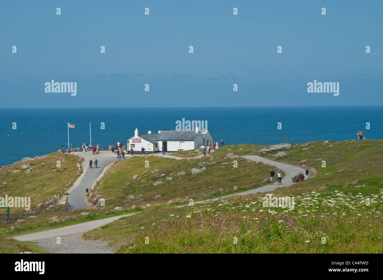 First & Last Refreshment house Lands End Cornwall England Stock Photo