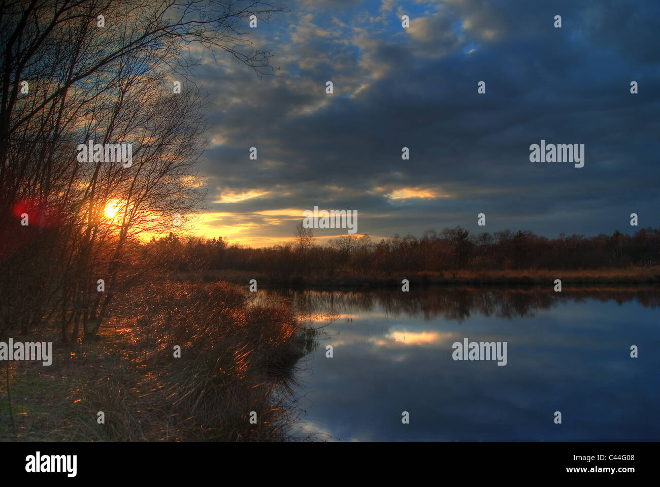 Lake at Skipwith Common Stock Photo - Alamy