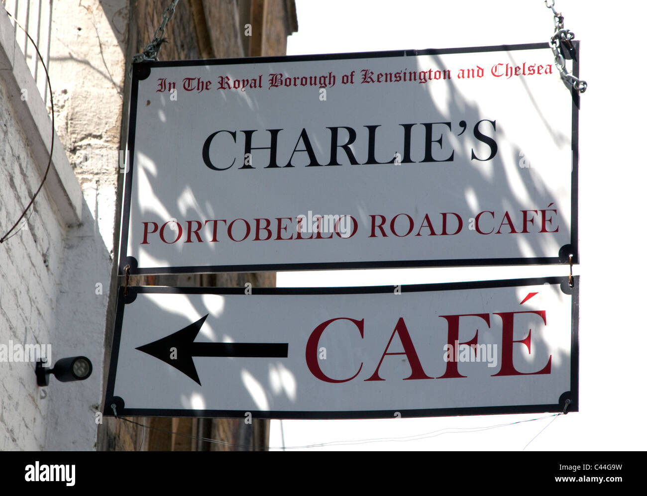 Charlie's Portobello Road Cafe, London Stock Photo