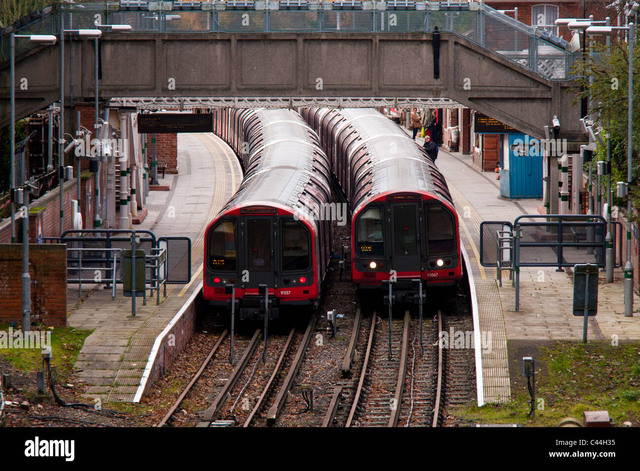 Epping Underground station at the East end of the Central Line Stock