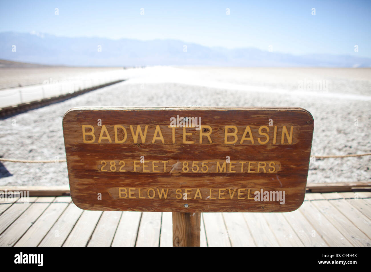 Badwater Basin, Death Valley, California, USA. The endorheic basin is