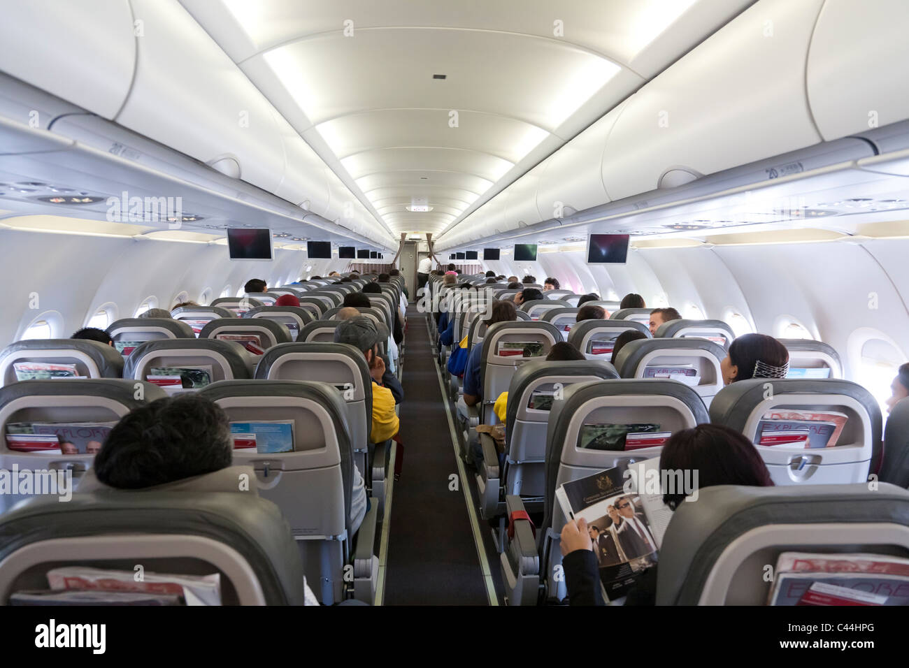 Safety Instructions on monitors before take off inside an airplane