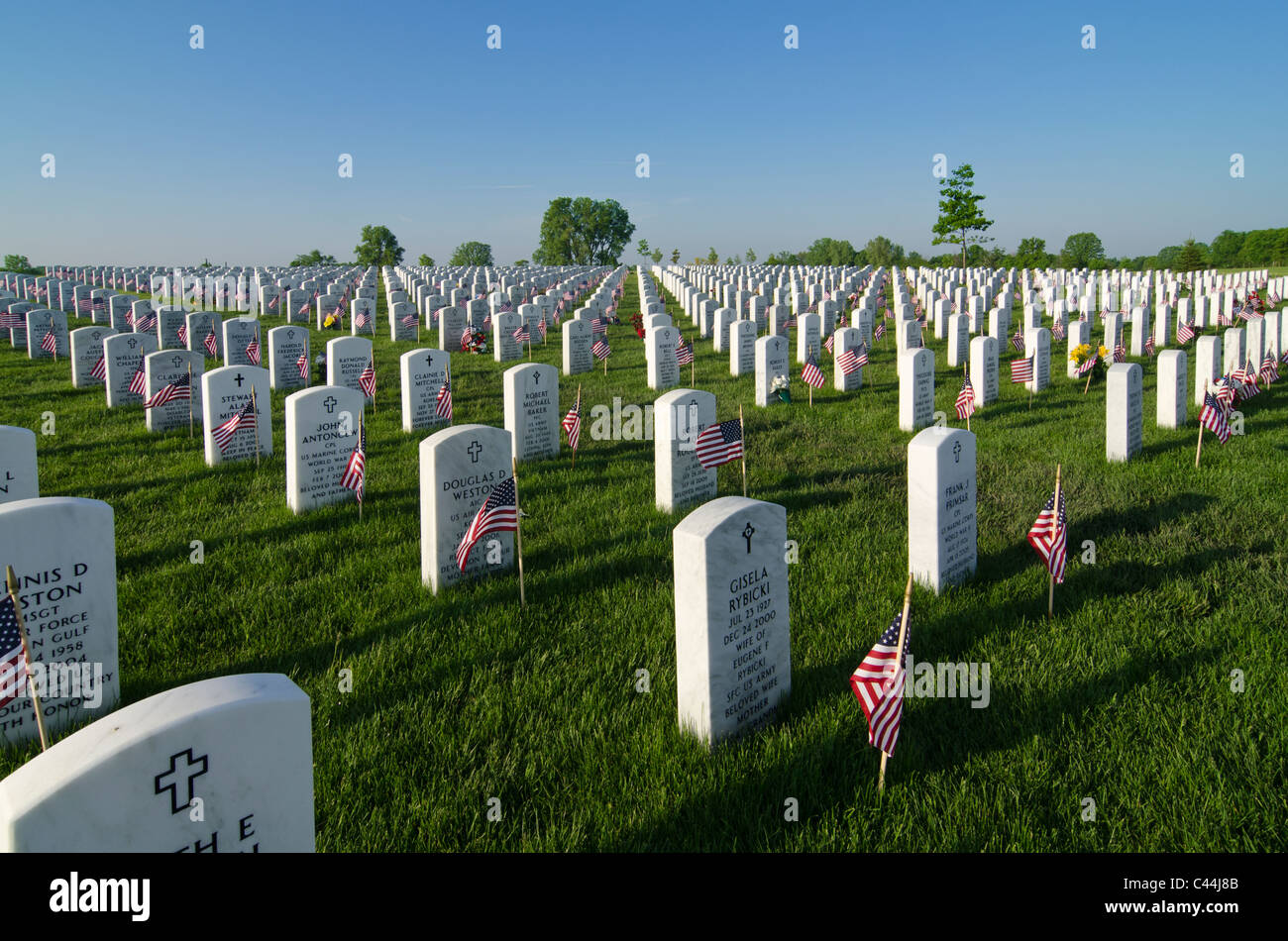 Great Lakes National Cemetery near Holly, Mi. provides military