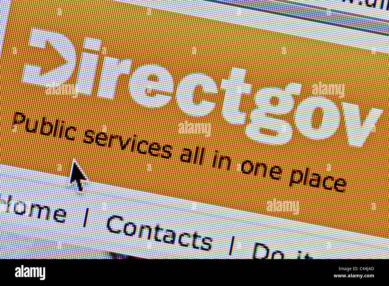 Close up of the Directgov logo as seen on its website. (Editorial use