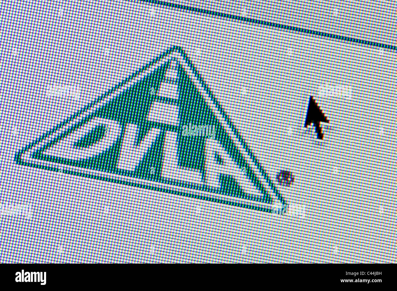 Close up of the DVLA logo as seen on its website. (Editorial use only: print, TV, e-book and editorial website). Stock Photo