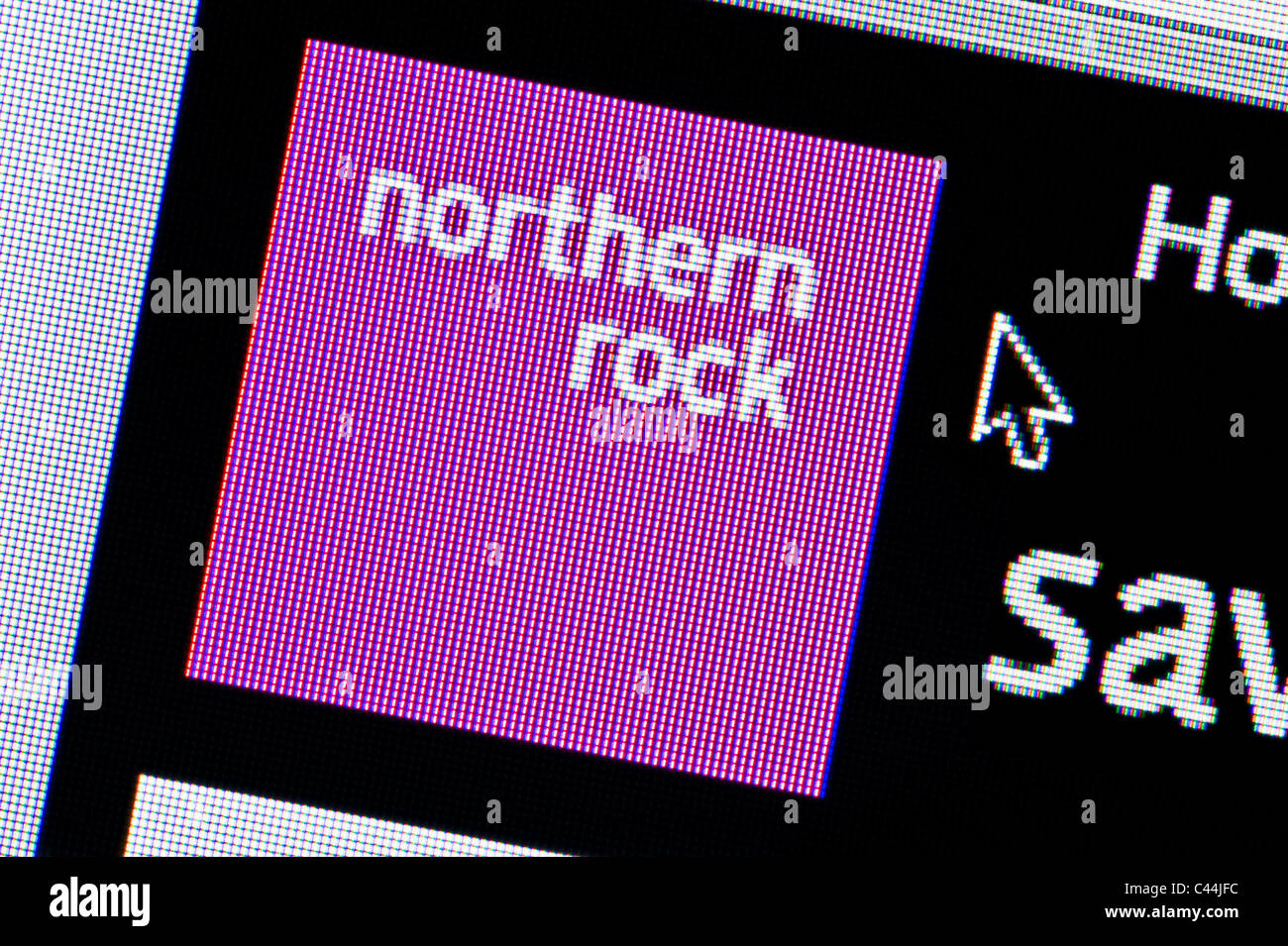 Close up of the Northern Rock logo as seen on its website. (Editorial use only: print, TV, e-book and editorial website). Stock Photo