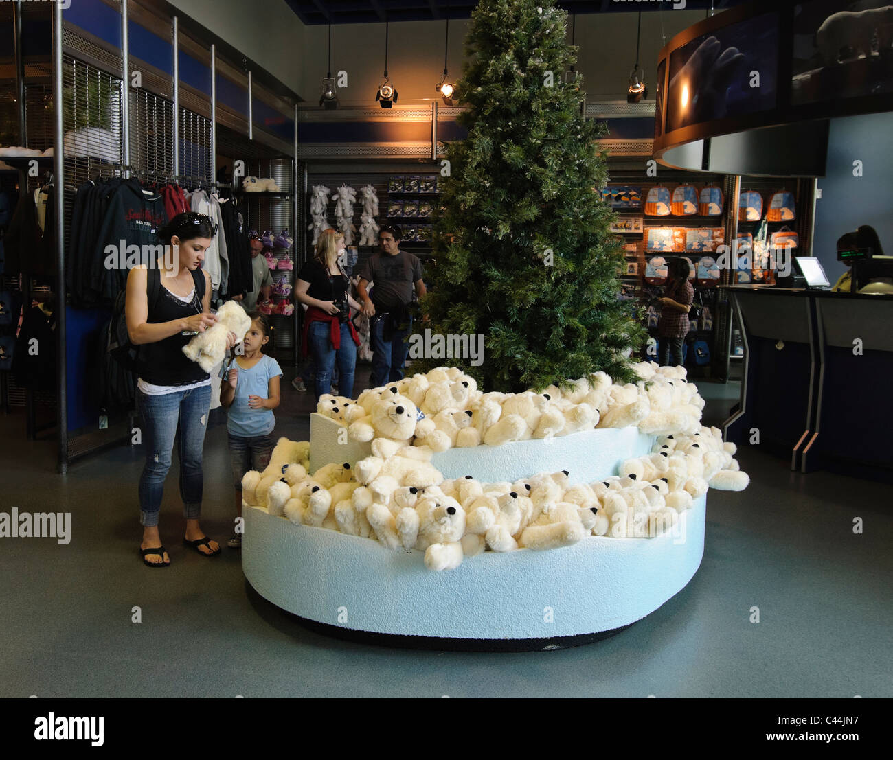 The wild arctic gift store at SeaWorld. Stock Photo