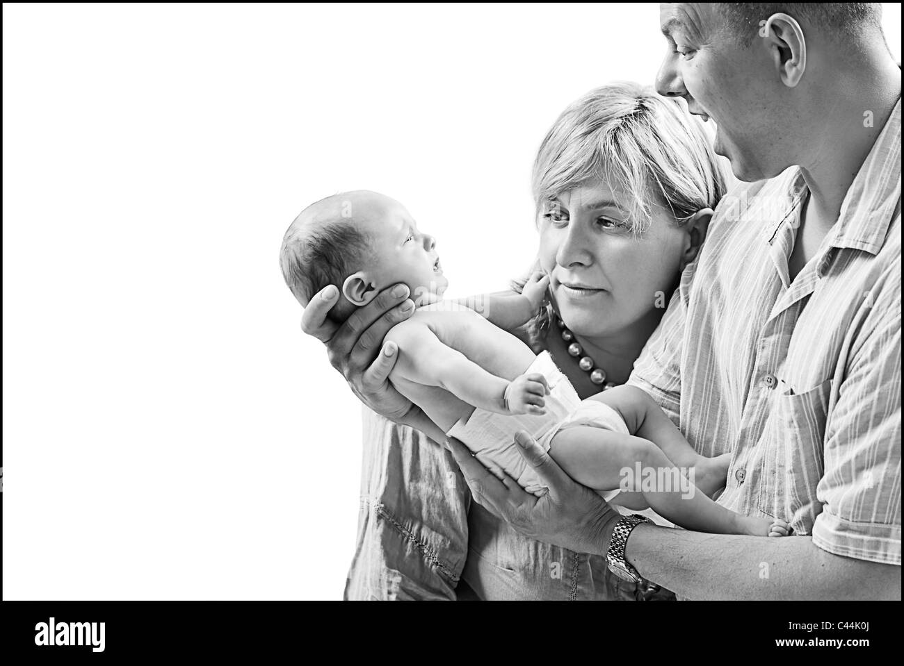 Happy mum and dad Black and White Stock Photos & Images - Alamy