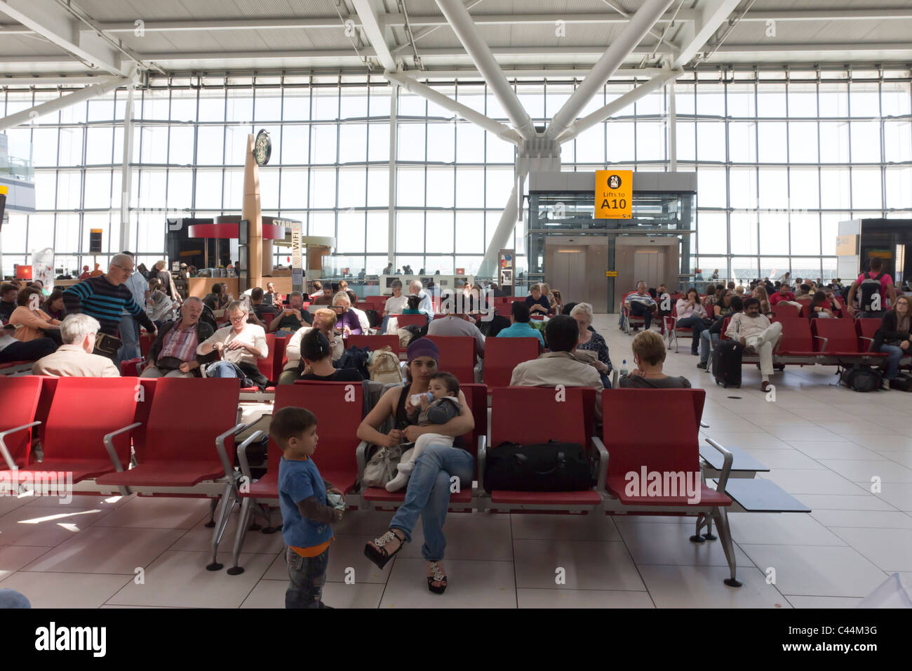 Departure Hall Terminal 5 Heathrow Airport London Stock Photo Alamy