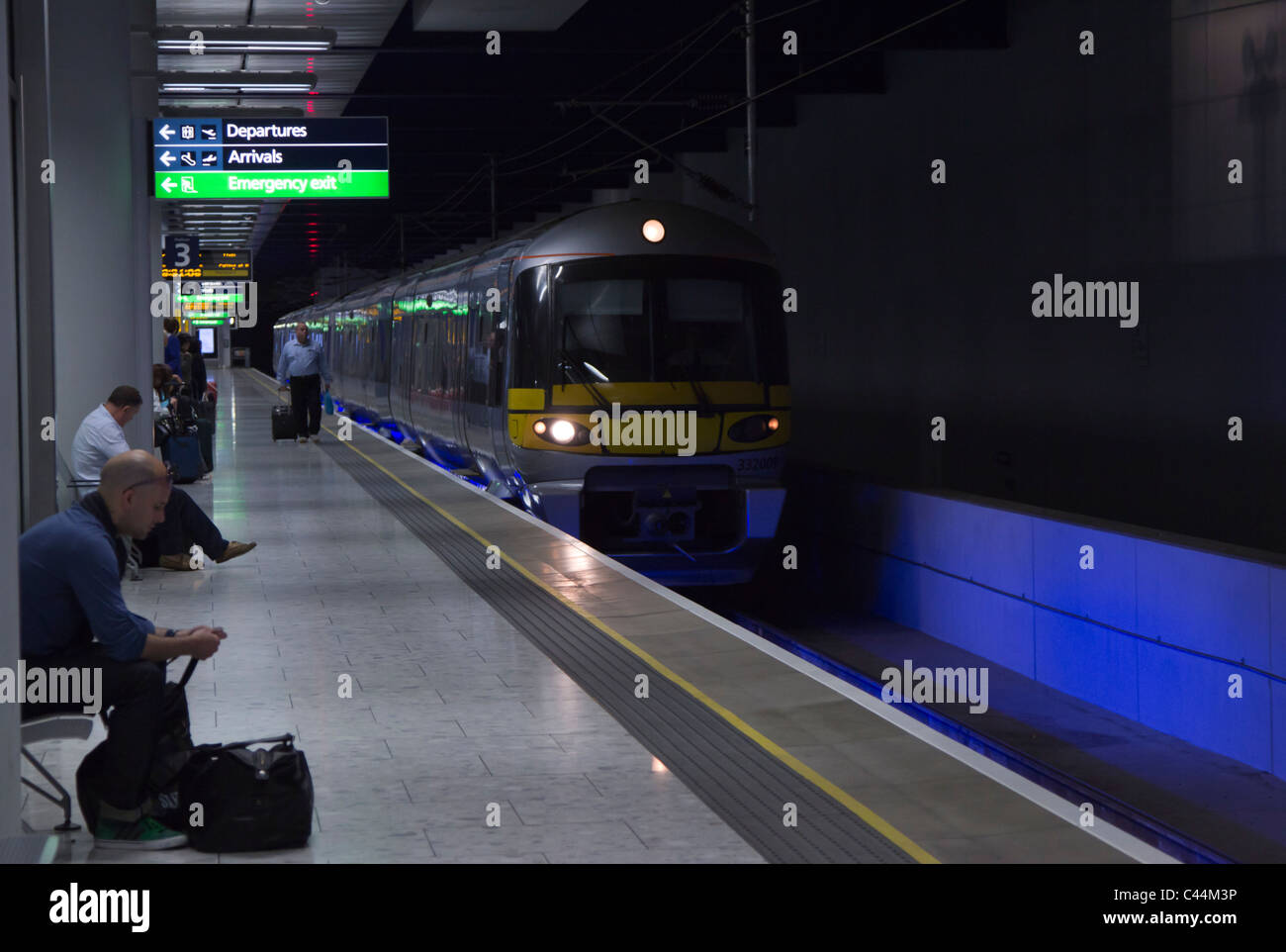 Heathrow Express Rail Link Heathrow Terminal 5 London Stock Photo