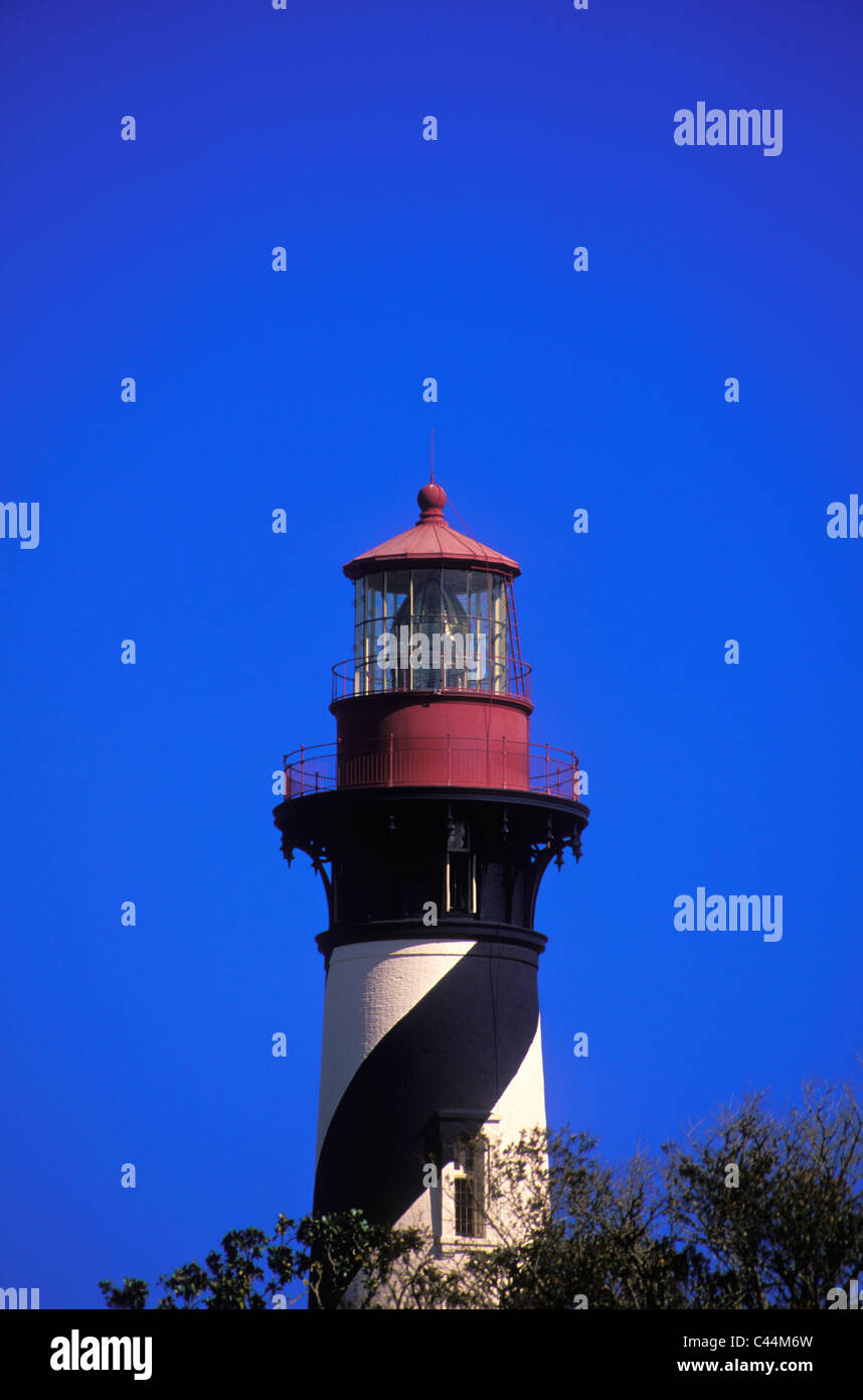 Saint Augustine Lighthouse in Saint Johns County, Florida Stock Photo
