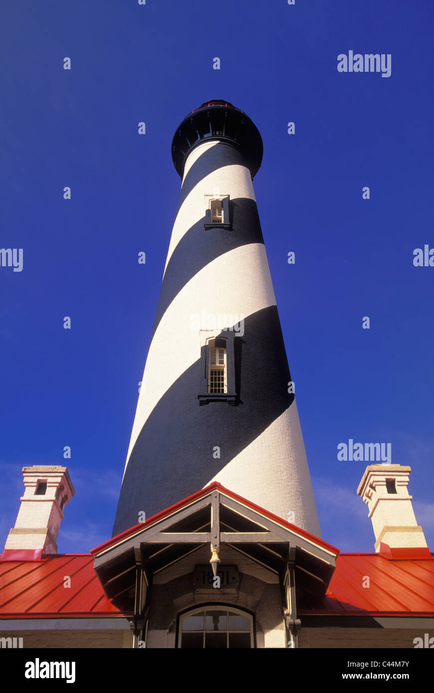 Saint Augustine Lighthouse Towert in Saint Johns County, Florida Stock Photo