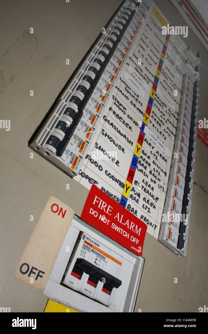 image of fuse box in pub restaurant Stock Photo Alamy