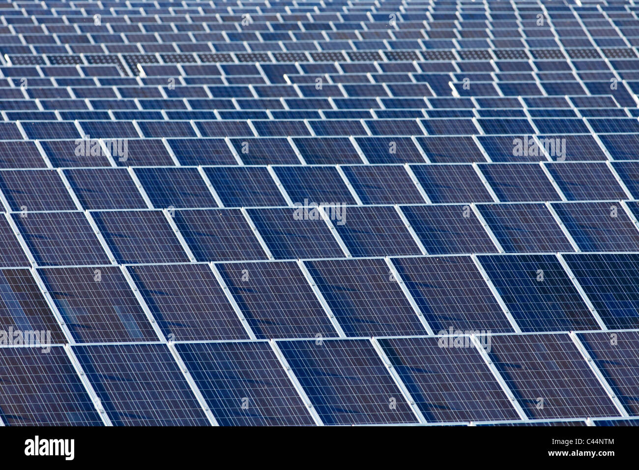 solar power plant; helioelectric station; solar energy; Solarkraftwerk bei Thalheim Stock Photo
