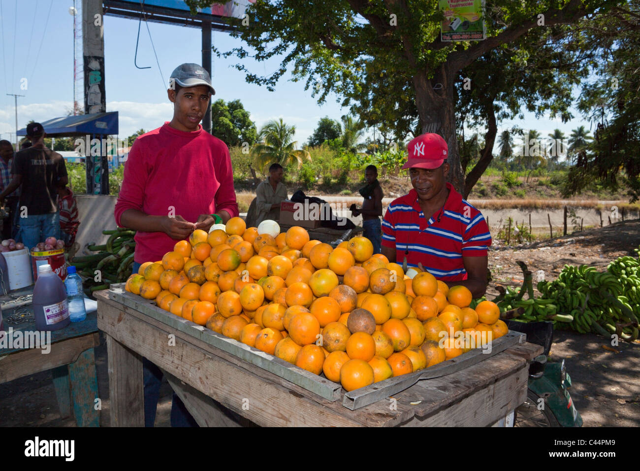 Countryside Fruit Stall, Independencia, Dominican Republic Stock Photo