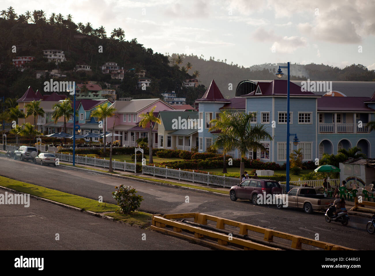 Street Scene in Samana, Samana Peninsula, Dominican Republic Stock Photo