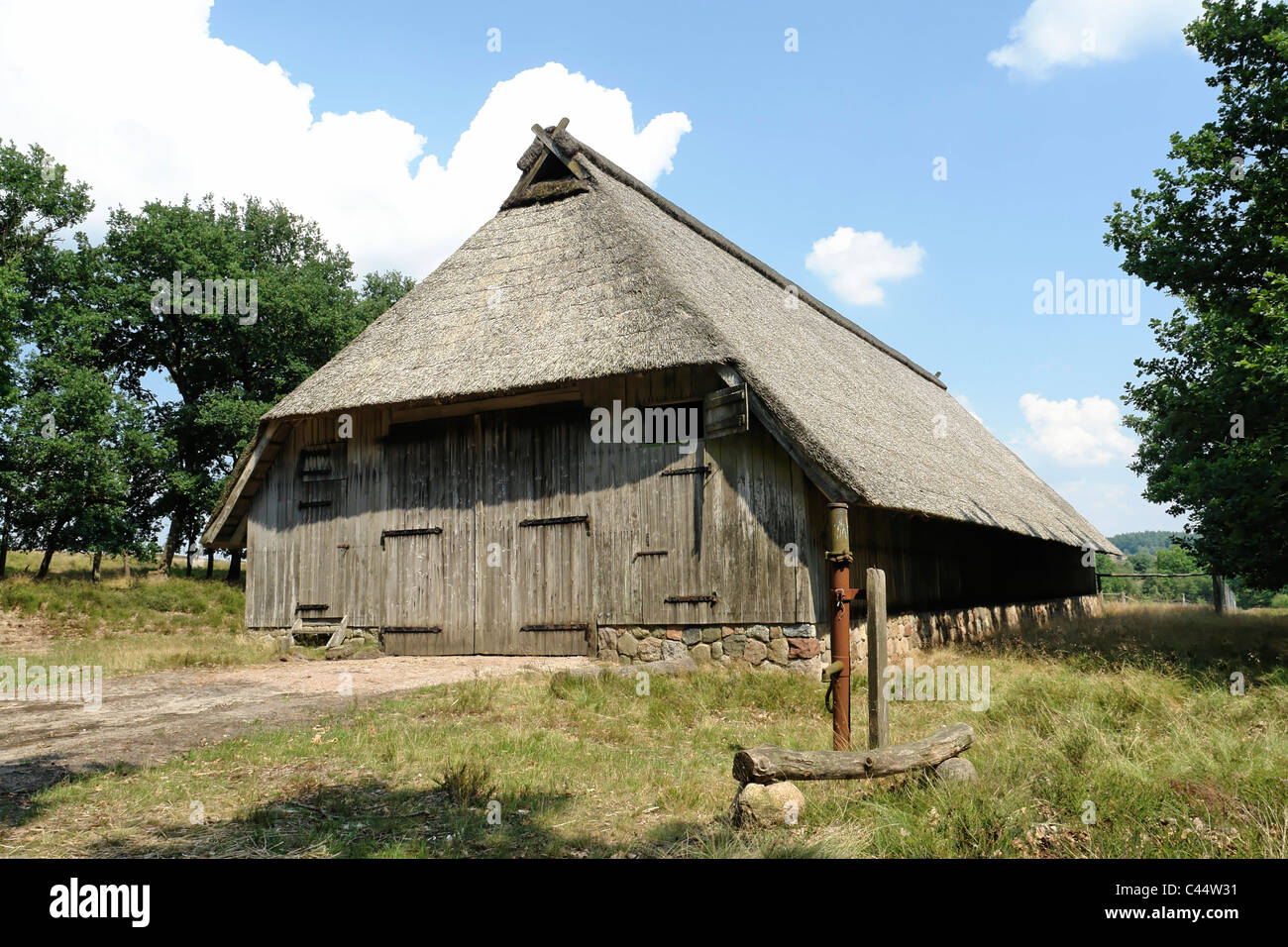 Water trough with Schwengelpumpe in the garden Stock Photo - Alamy