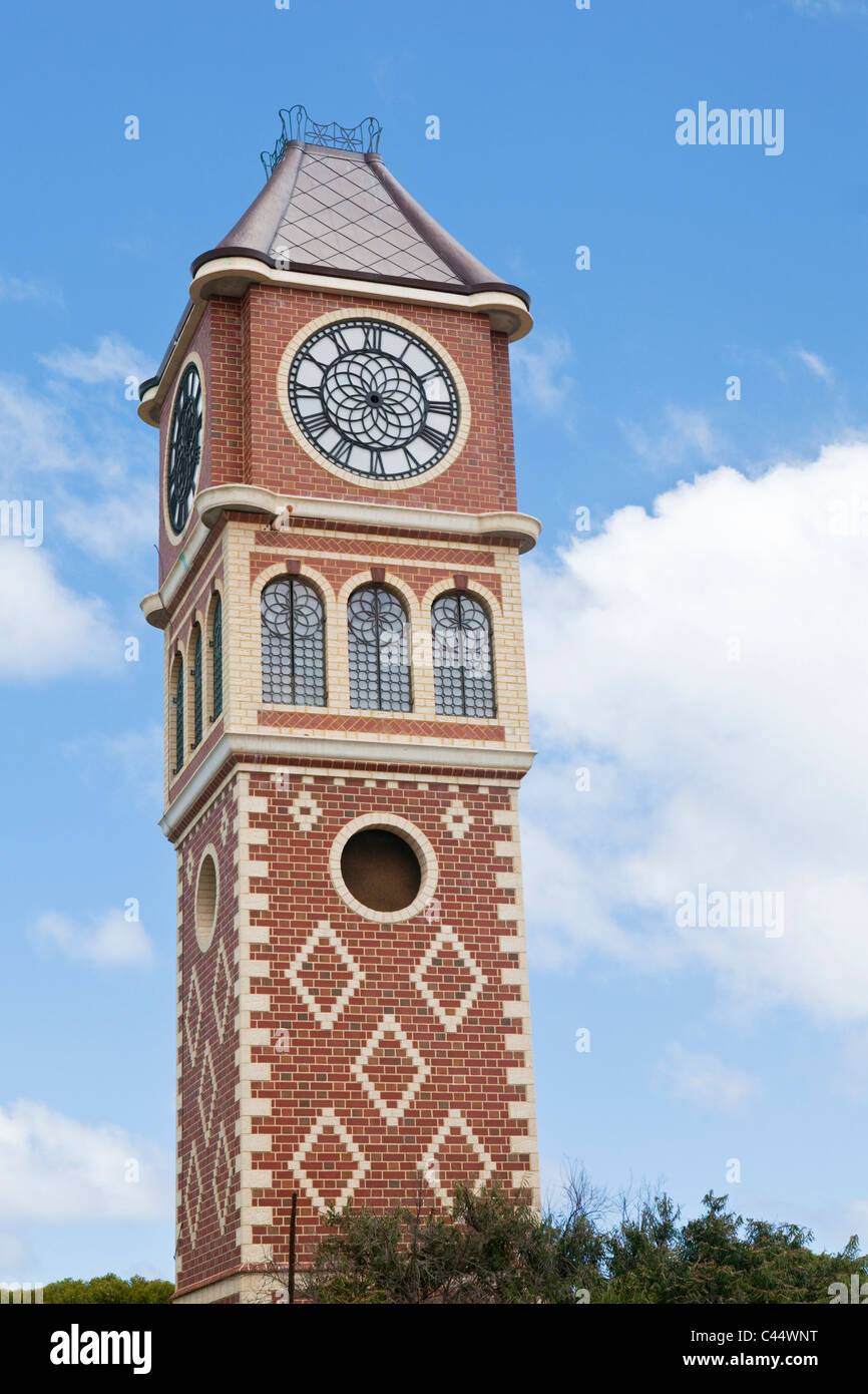Clock tower at Adventureland Park. Esperance, Western Australia, Australia Stock Photo
