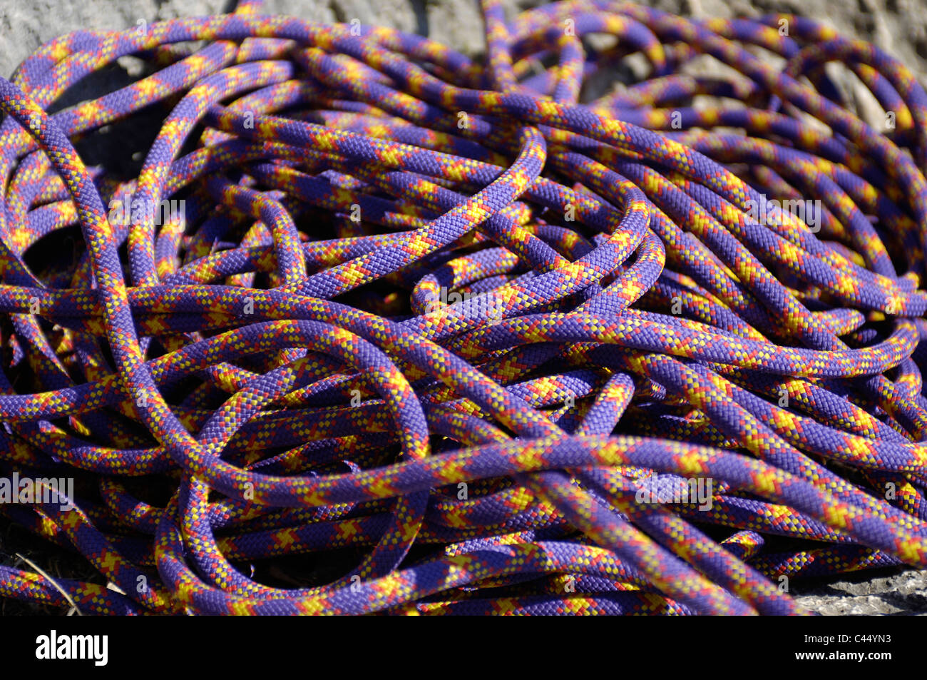 Close up of brightly coloured rope Stock Photo - Alamy