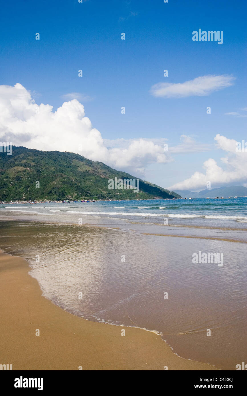 Vietnam, South Central Vietnam, Nha Trang, view of Dai Lanh beach Stock Photo